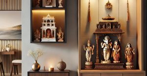 Wall-Mounted vs. Standalone Pooja Units